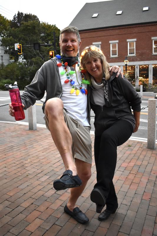 Stepping out are Joe Zoellers and Terri Wells. PHIL DI VECE/Wiscasset Newspaper