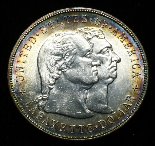 Lafayette dollar commemorative graded gem. Courtesy of Thomaston Place Auction Galleries