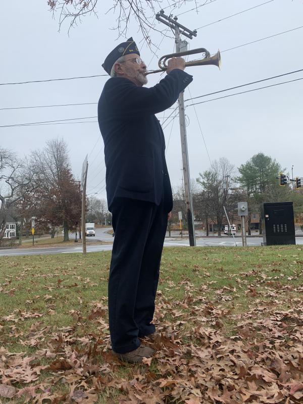 Tom Stoner plays “Taps.” SUSAN JOHNS/Wiscasset Newspaper