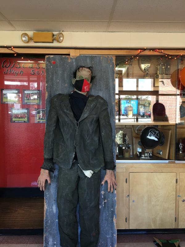 Deb Pooler said students put a face mask on this prop. Deb Pooler photo