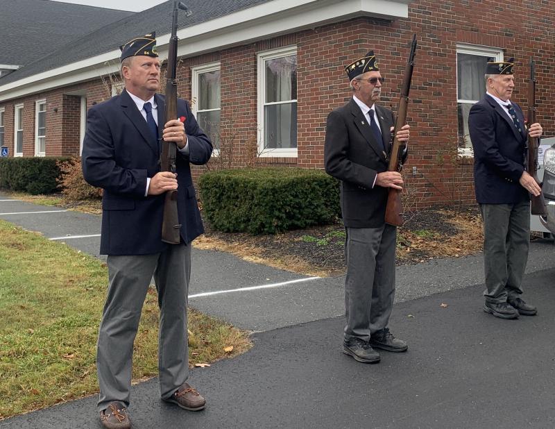 From left, American Legion Post 54’s Cliff Hendricks, John Kennedy and Mike Barnes. SUSAN JOHNS/Wiscasset Newspaper