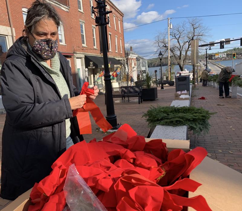 Cynthia Pappas volunteers. SUSAN JOHNS/Wiscasset Newspaper
