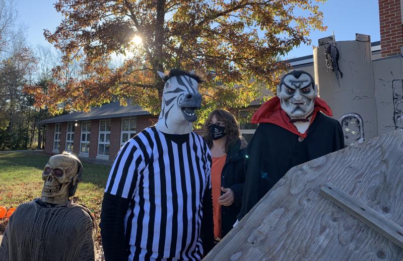 Parks and Recreation Director Duane Goud goes as a zebra. SUSAN JOHNS/Wiscasset Newspaper