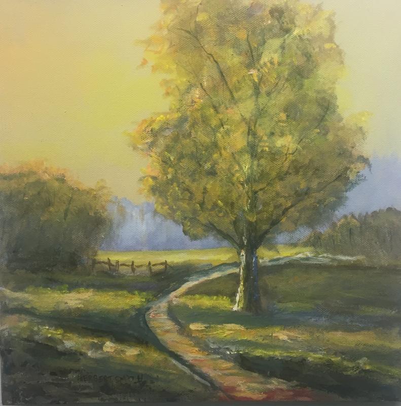 Herb Smith’s “Let There Be Light” in acrylics Herb Smith