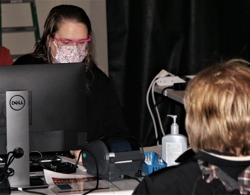 After being screened, patients are checked in. Courtesy of LincolnHealth