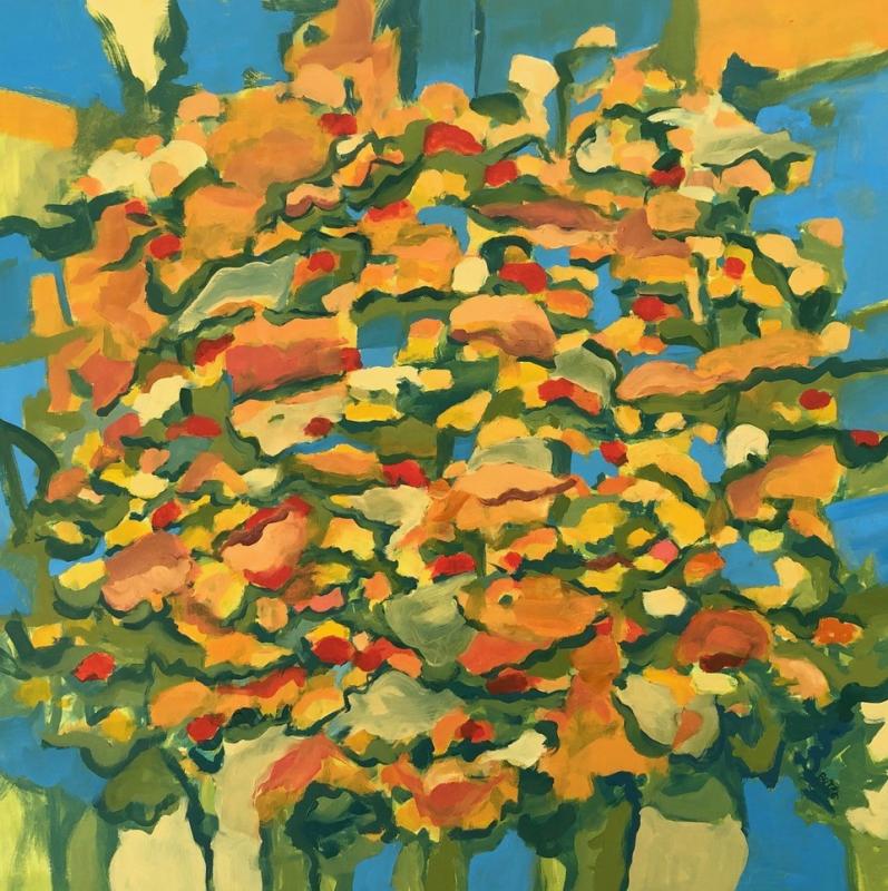 “Autumn Dance,” a 30” x 30” oil by John Butke. Courtesy of the artist John Butke