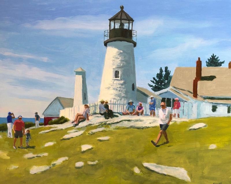 From last summer: “Pemaquid Morning” a 16” x 20” acrylic by John Butke. Courtesy of the artist John Butke