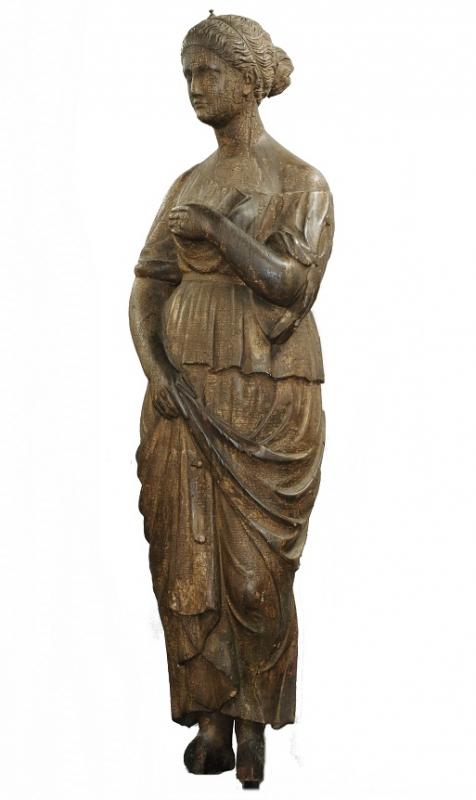 Carved and gilded ship figurehead attributed to William Rush. Courtesy of Thomaston Place