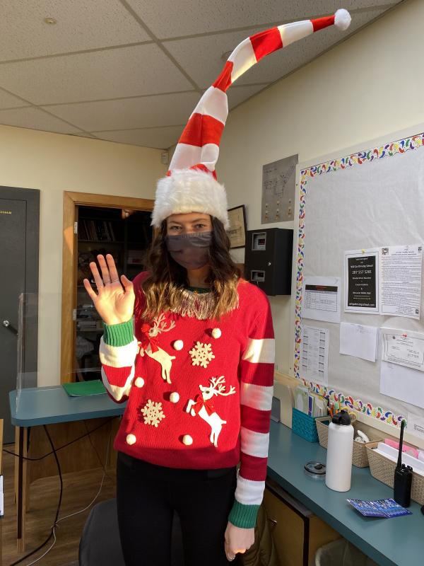 New WMHS staff member Kennedy Orr takes part in last fall’s Spirit Week. Courtesy of Deb Pooler