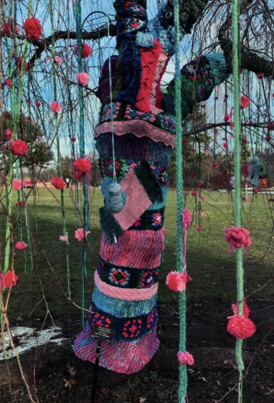 Wiscasset selectmen received this photo and others, all taken elsewhere, as part of Lucia Droby’s yarn bombing proposal. Courtesy town of Wiscasset