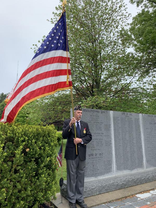 American Legion Post 54’s John Kennedy takes part in the Memorial Day service in Wiscasset. SUSAN JOHNS/Wiscasset Newspaper