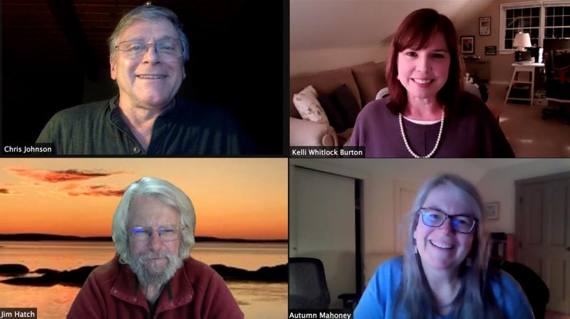 Current officers of the Lincoln County Democratic Committee were elected in Jan for terms ending in 2023: Chris Johnson, chair (top left); Kelli Whitlock Burton, vice chair and chair’s designee to the DSC (top right); Jim Hatch, treasurer (bottom left); Autumn Mahoney, secretary (bottom right). Courtesy photo