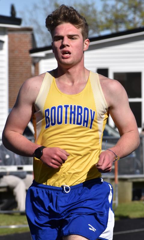 Nathan Chatterton placed first in the mile run. PHIL DI VECE/Wiscasset Newspaper