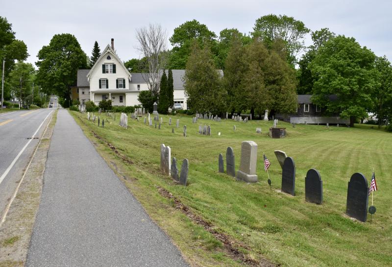 The cemetery minus its familiar white fence. PHIL DI VECE/Wiscasset Newspaper