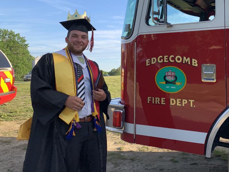New graduate Ryan Potter heads to the driver’s seat. SUSAN JOHNS/Wiscasset Newspaper