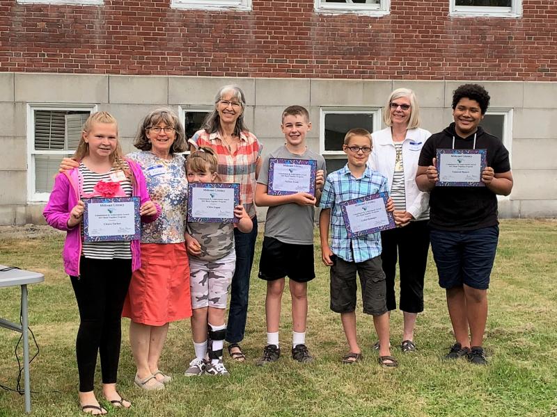 Recipients of the Commitment & Achievement awards in Midcoast Literacy’s Read Together program for children ages 6-14. Daniel Burson photo
