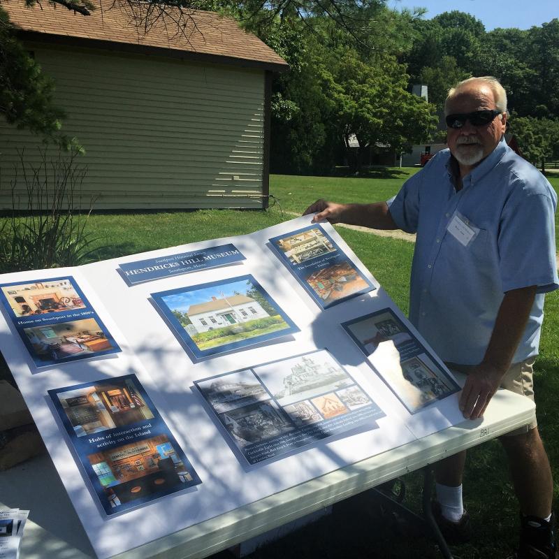 Hendricks Hill Museum Director Bruce Joule at the History Fair last weekend. LISA KRISTOFF/Boothbay Register
