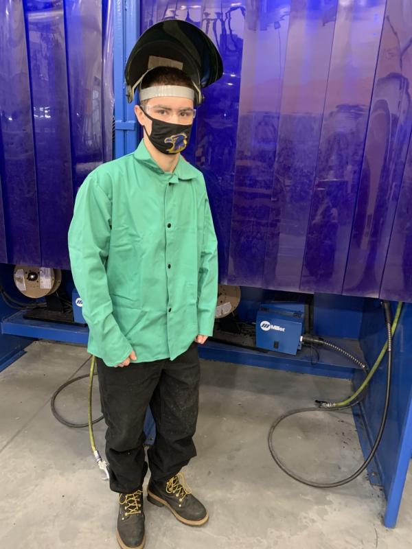 As an underclassman, Tyler Barter of Boothbay heard a lot of good things from peers about the center’s welding program. As a junior, he enrolled in the program with becoming a welder as his career objective. BILL PEARSON/Boothbay Register