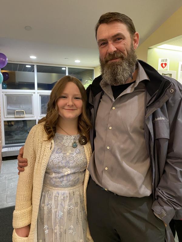 Isaac Strong with daughter Audrey Strong. Courtesy photo