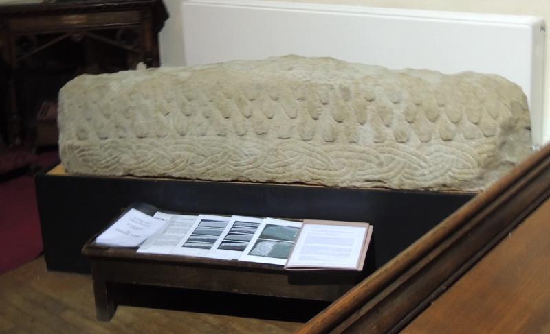 10th century Anglo-Scandinavian Hogback Sculpture from St. Bridget’s Church, West Kirby, Merseyside, England. Danica Ramsey-Brimberg photo
