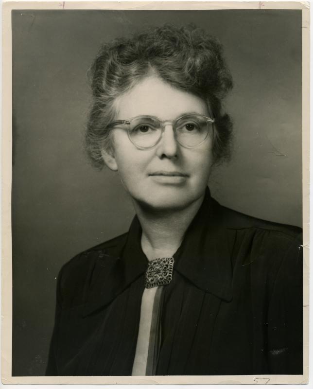 Elizabeth Ring ca 1965. Teacher, historian, author, Ring was the first woman elected to MHS governing board in 1948. Collections Maine Historical Society
