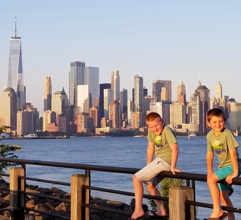 Jax, left, and Jace Marshall enjoyed seeing the Big Apple and eating New York-style pizza during one of their summer vacation trips. Courtesy photo