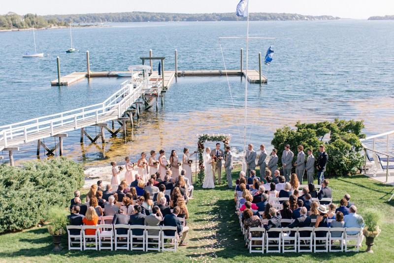 Nuptials of Paige and Matt at Linekin Bay Resort. LCS Studio Photography, courtesy of Erin Stodder