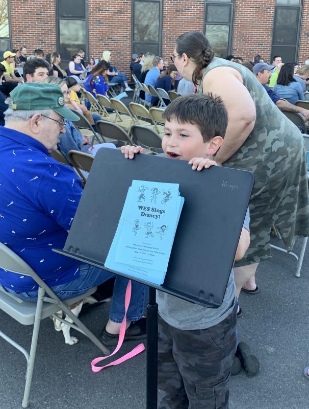 Jacob Brooks, 5, has fun before the show his brother Jackson, 6, a kindergartener, took part in. SUSAN JOHNS/Wiscasset Newspaper