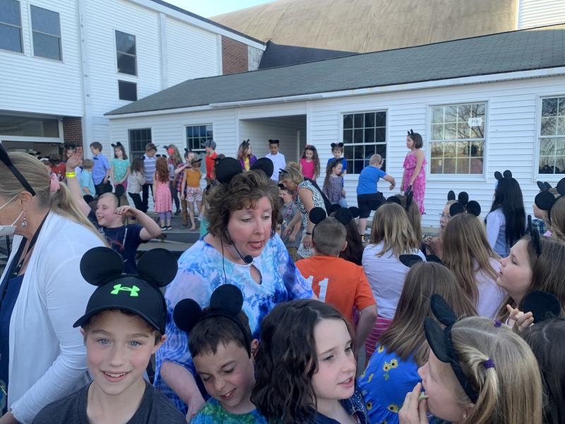 Music teacher Carole Drury directs students between songs.
SUSAN JOHNS/Wiscasset Newspaper