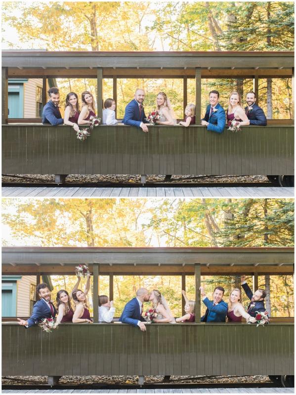 Wedding party train at Boothbay Railway Village! Bob Crink photo