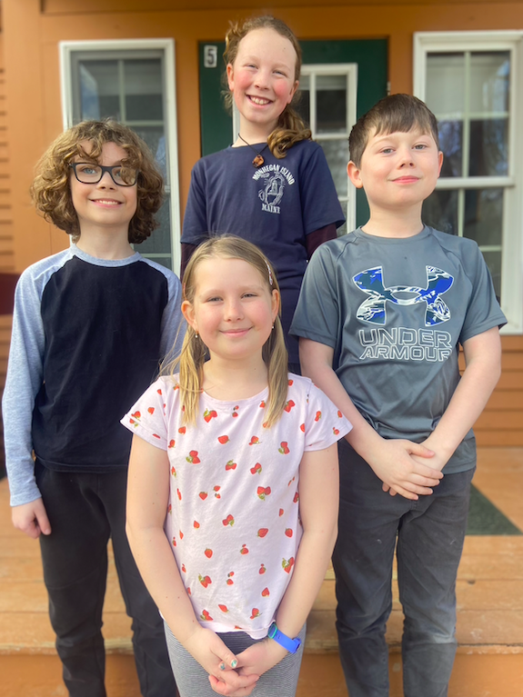 CTL third and fourth graders take a clean sweep of the Poetry Society of Virginia's third and fourth grade division. Pictured, from left, Charlie Record, Norah Ballard, Roy Journagan and Keegan Cotta. Courtesy of CTL
