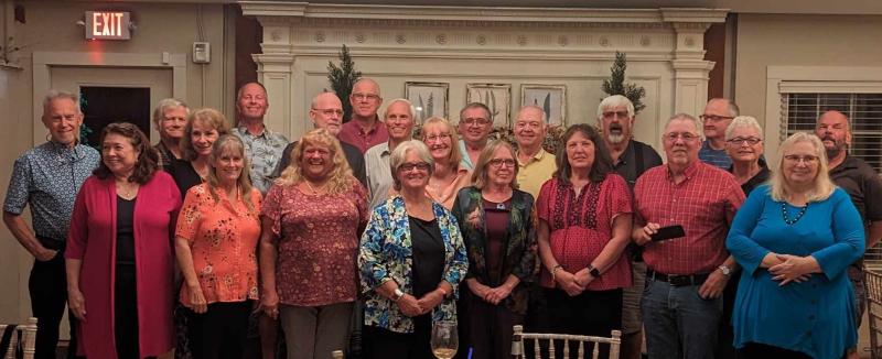 Back row, Danny Grover, Robert Lincoln, Craig Haggett, Ernie James, Donnie Brewer, Carl Kohler, Paula Sevigny, Wayne Cromwell, Mike Pontau, Floyd Thayer, Robert Rines, Joan Sutter and Rick Gaeth. Front row, Audrey Leeds, Kim Farmer, Lynn Abbott, Sally Sherman, Sue Colby, Karen Jones, Linda Dodge, Keith Wood and Debby Cook. Courtesy photo