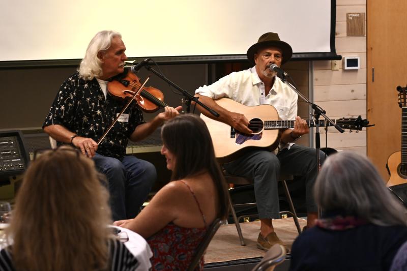 Howie Carlough and John Schindler perform at the concert. Bob Crink photo