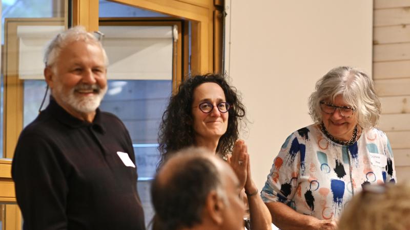 Cliff Thaell, Erica Berman and Donna Denniston enjoying the concert. Bob Crink photo