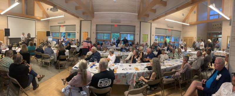 The crowd at Veggies to Table’s concert and fundraiser at Coastal Maine Botanical Gardens Sept. 10. Daniel O'Leary photo