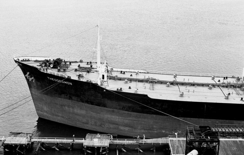 Crew members working on the bow serve to illustrate the ship’s size. PHIL DI VECE photo