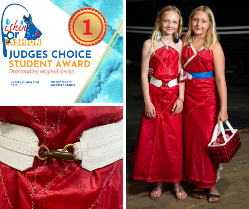 Shea Fritz and Elise Wilson, students at BRES, rocked their first Fishin' For Fashion Show! Model Photo: Dave Dostie