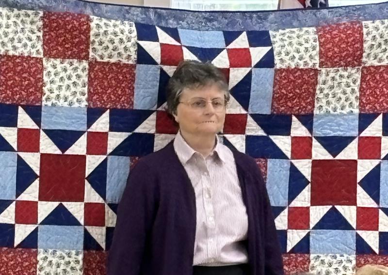 U.S. Navy veteran Melanie Moses-Stanley received a quilt Sept. 21 in appreciation for her military service. Courtesy photo Melanie Moses-Stanley