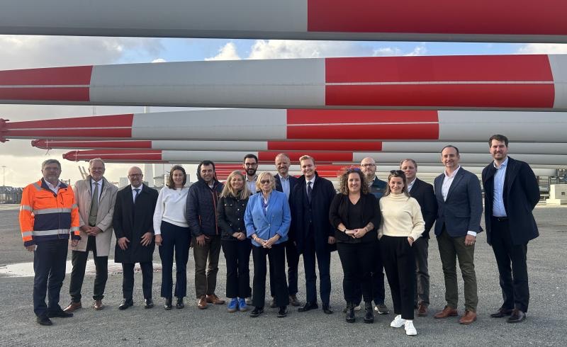 Governor Janet Mills and a delegation of State of Maine officials completed the second and final leg of a mission to Norway and Denmark focused on positioning Maine as a leader in the responsible development and deployment of floating offshore wind. The Maine delegation included Maine International Trade Center President Wade Merritt, Director of the Governor's Energy Office Dan Burgess, and Director of the Governor's Office of Policy Innovation and the Future, Hannah Pingree. (Photo courtesy Gov. Mills Office) Governor Janet Mills and a delegation of State of Maine officials completed the second and final leg of a mission to Norway and Denmark focused on positioning Maine as a leader in the responsible development and deployment of floating offshore wind. The Maine delegation included Maine International Trade Center President Wade Merritt, Director of the Governor's Energy Office Dan Burgess, and Director of the Governor's Office of Policy Innovation and the Future, Hannah Pingree. (Photo courtesy Gov. Mills Off
