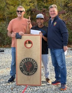 Glenn Hyson and his teammate, winners of cornhole tournament. Courtesy photo Winners