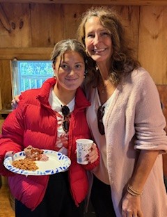 Emma and Liz Hall enjoying the barbecue. Courtesy photo mom and daughter