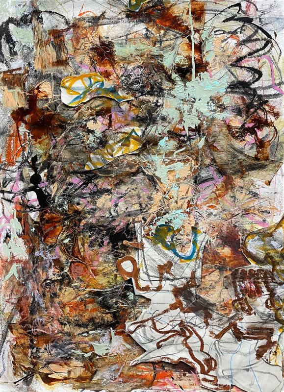 A juried show of works by MAG artist members is on exhibit in the second floor gallery. Shown here is Cross Currents by Kathryn Shagas of Belfast. A juried show of works by MAG artist members is on exhibit in the second floor gallery. Shown here is Cross Currents by Kathryn Shagas of Belfast.