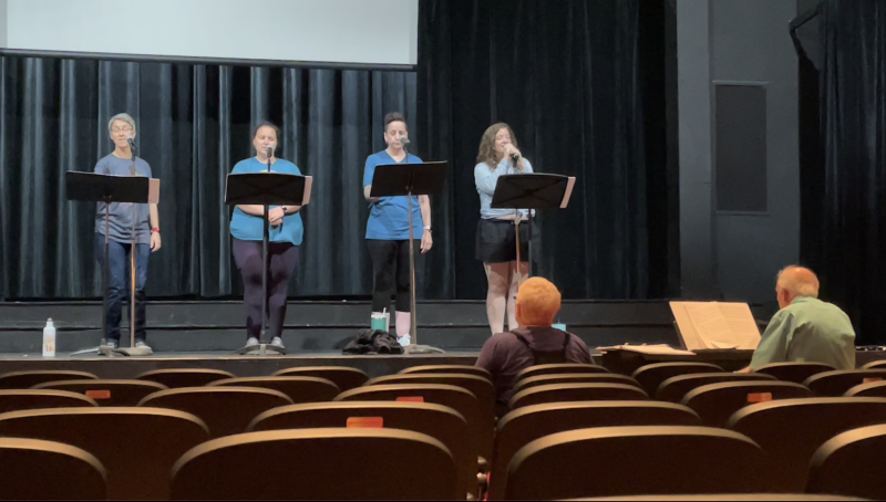"Bikinis" music rehearsal at Lincoln Theater, Damariscotta. Courtesy of the venue