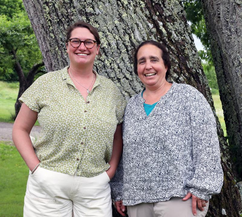 Kyle Amergian, left, is taking on the role of education director at Coastal Rivers as Sarah Gladu, right, shifts her focus to expand the organization’s community science initiatives. Kris Christine photo