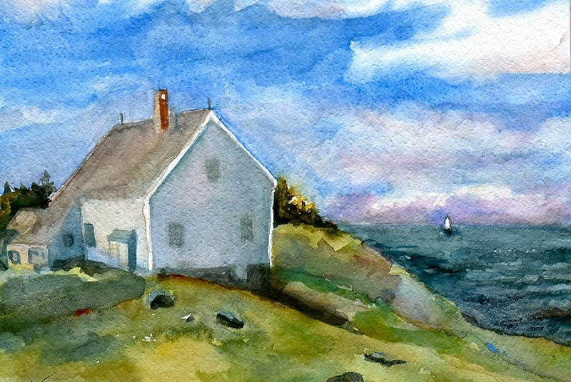 "Allen Island" - Deena S. Ball - watercolor. Ball is offering a course for intermediate artists at Maine Art Gallery. Courtesy of the venue