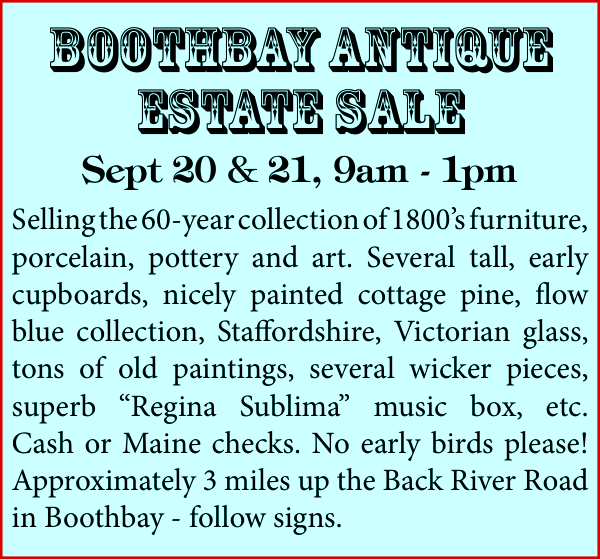 Boothbay Antique Estate Sale