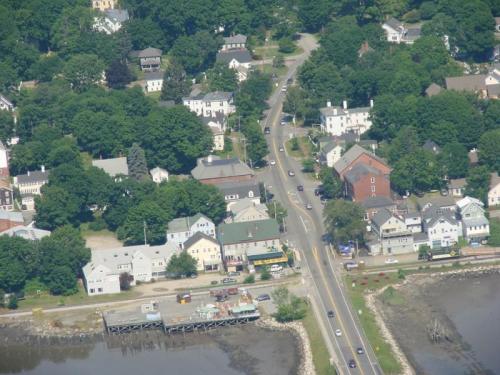 Wiscasset aerial taken on June 29, 2014 on a flight piloted by then-Wiscasset Municipal Airport Manager Ervin Deck. SUSAN JOHNS/Wiscasset Newspaper