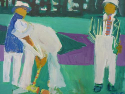 Dorothy Eisner(1906-1984), Croquet VII (1978), 20x25”