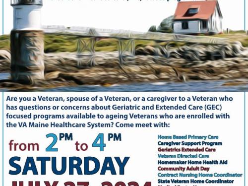 The VA is coming to the Legion Hall on 27 July to conduct a town hall meeting focused on VA resources available to veterans as they get older and need more home care and the availability of residential care. All veterans and family members should attend. VA Town Hall meeting at Legion focus on Geriatric and Extended Care