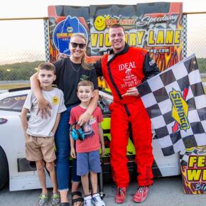 Nick Hinkley and family join together in Victory Lane following his win in the Pro Stocks. Jasen Dickey photo